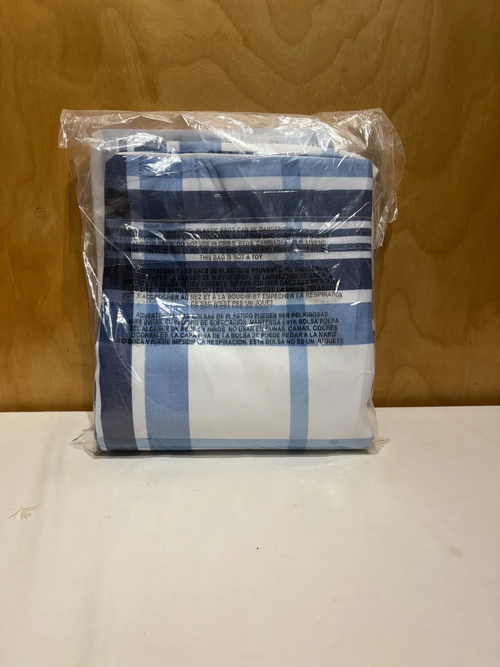 Blue White Striped Twin Bed Skirt and Shams Set Replacement Bedding 1103